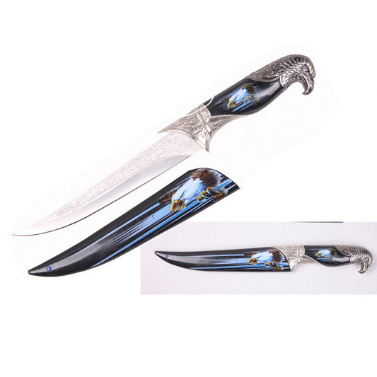13 3/4" Eagle Dagger with Black and Blue Scabbard