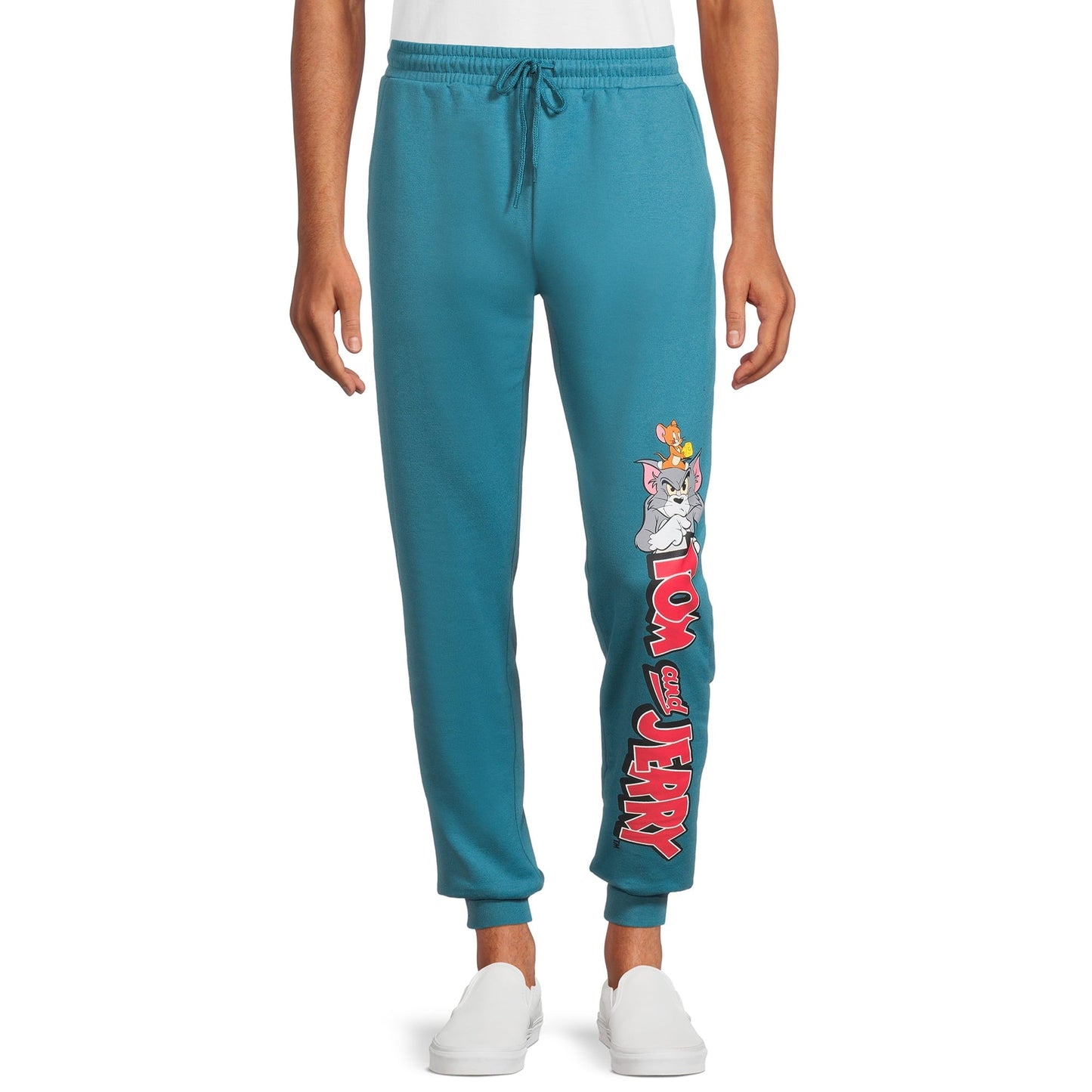 Men's Bay Blue Tom and Jerry Graphic Jogger - Bladevip