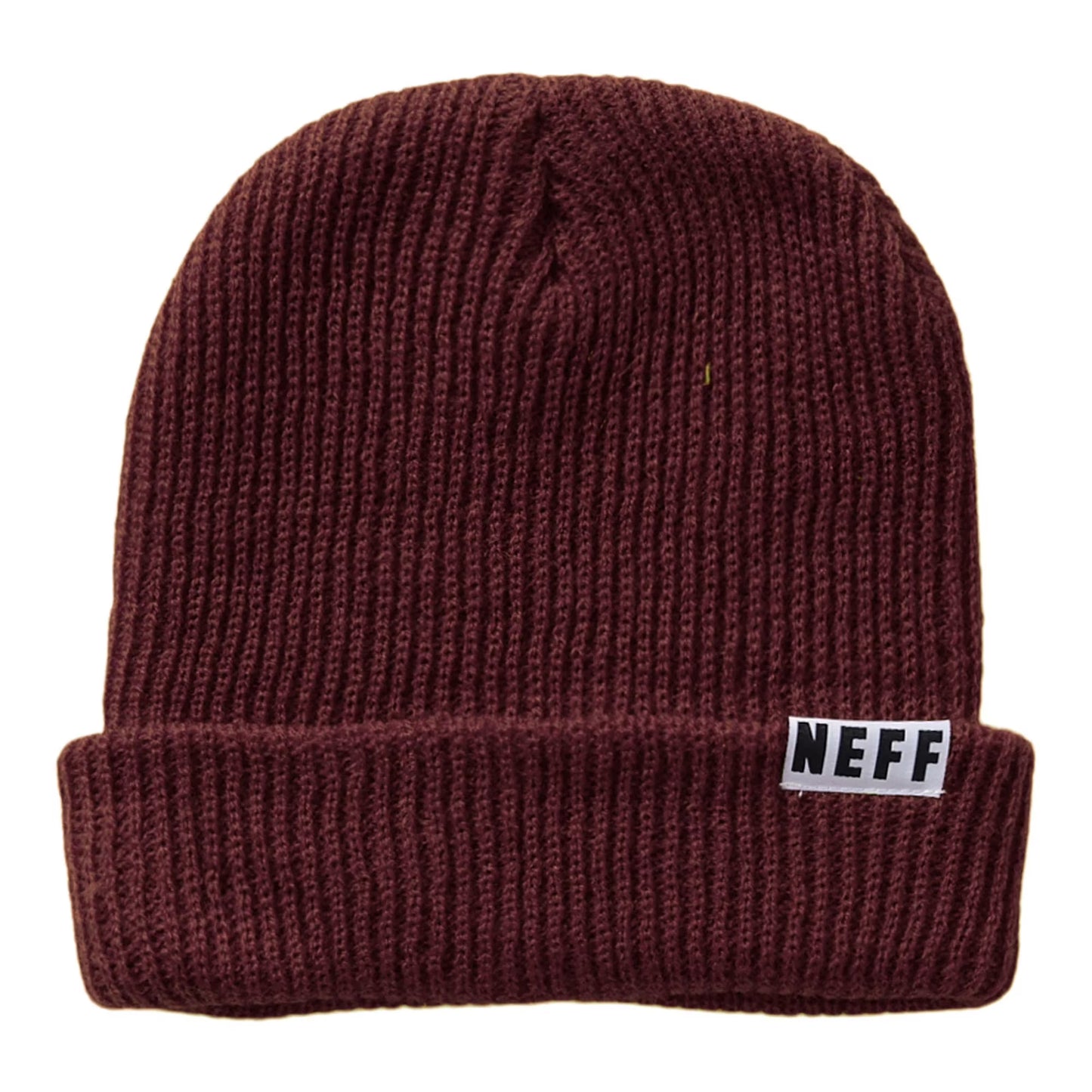 NEFF Men's fold Beanie, Maroon, One Size