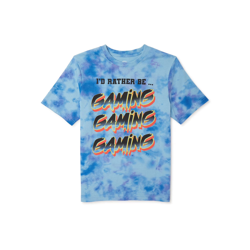 Boys Wonder Nation Outside I'd Rather Be Gaming Graphic T-Shirt Tee