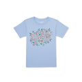 Wonder Nation Girls Happiness Flowers Graphic Tee with Short Sleeves T-Shirt