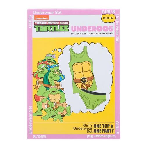 Las Tortugas Ninja Adolescentes Mutantes de Niña JRS. Conjunto de braguitas y camiseta sin mangas de Underoos