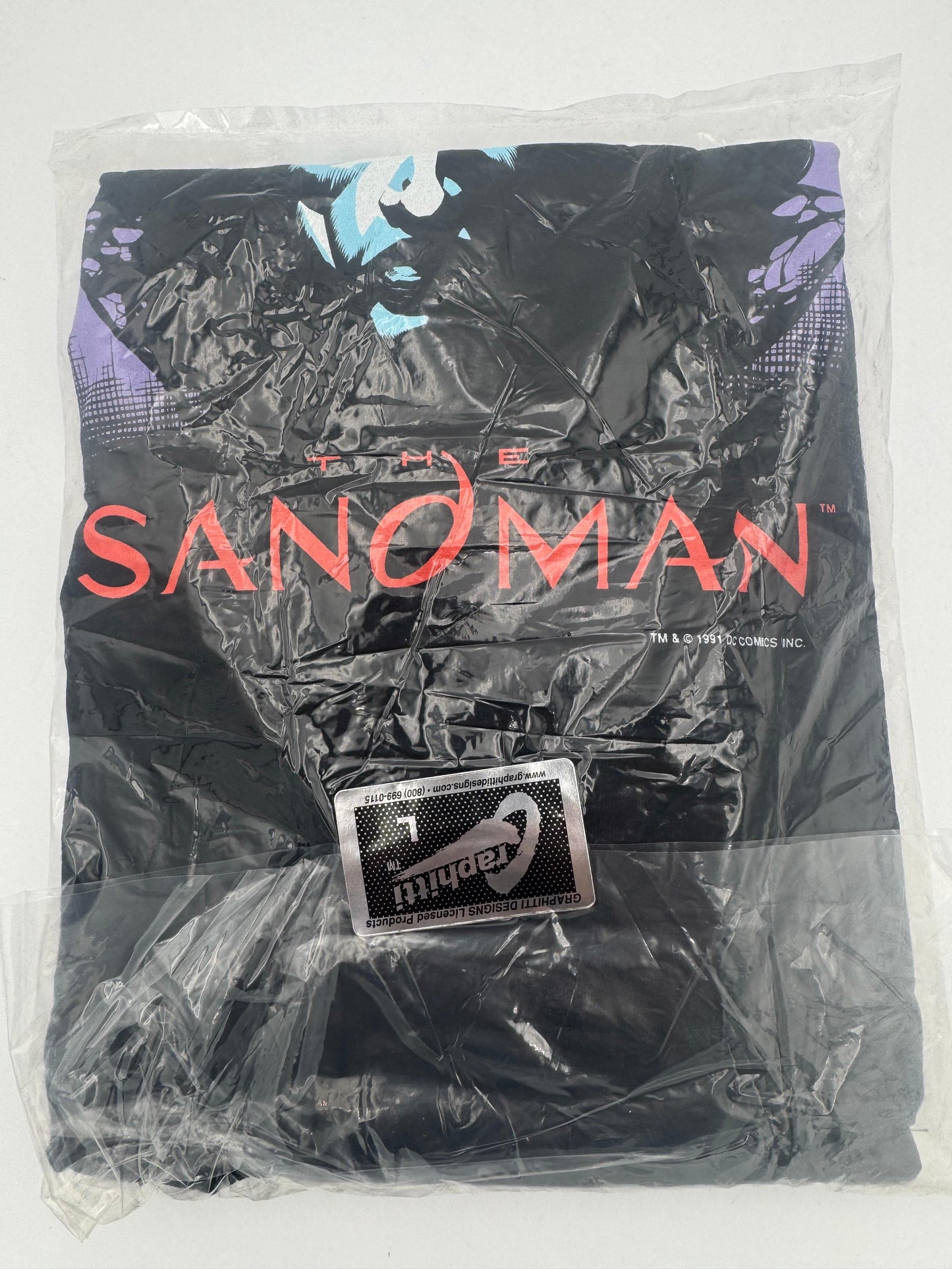 Vintage Unopened The Sandman Neil Gaiman 1991 Graphic Tee Graffiti Designs
