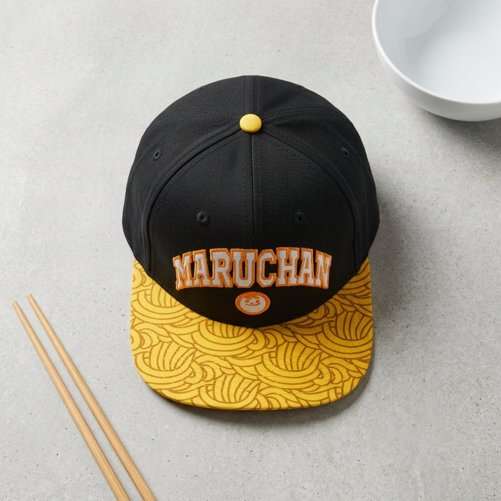 Maruchan Noodel Brim Men's Snapback Hat Black - view 2