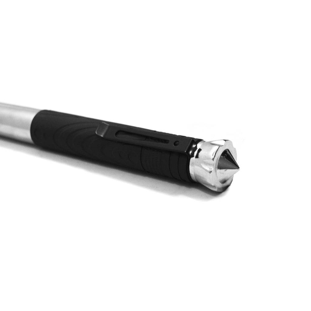 BT 278 Chrome Rubber Handle Telescoping Baton with Glass Breaker, Belt Clip, & Sheath - view 4