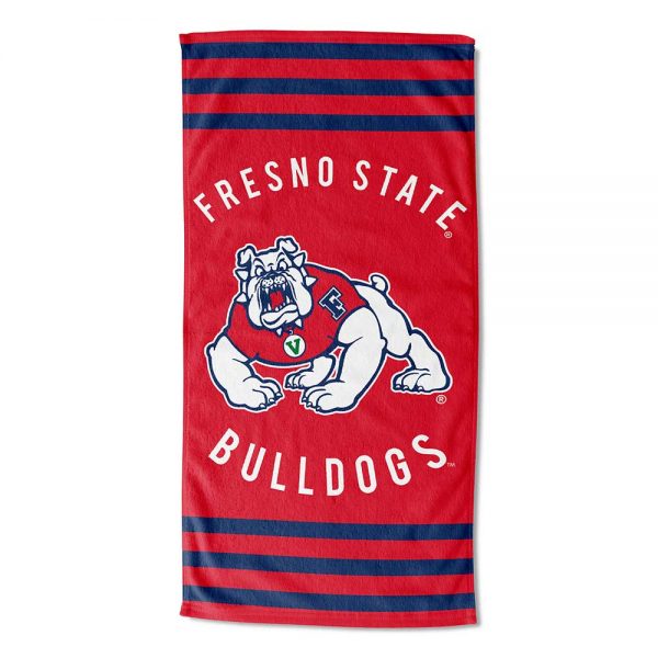 Northwest NCAA Fresno State Bulldogs 30x60 Stripe Beach Towel