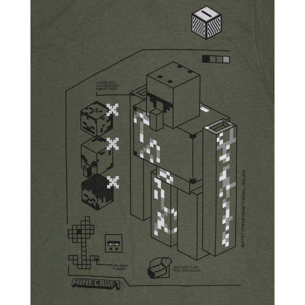 Men's Minecraft Men's Iron Golem Strong Arms Graphic Tee T-Shirt - view 2
