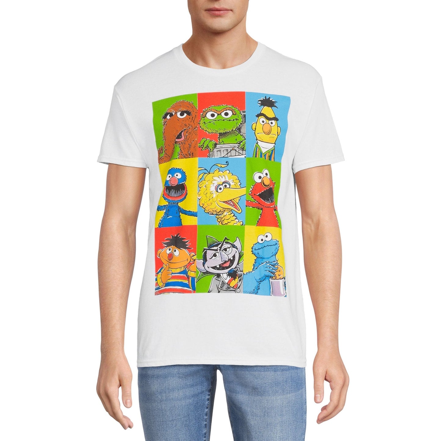 Men's Sesame Street Characters Graphic Tee T-Shirt