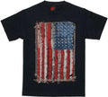 Men's Navy Blue Flag USA Stitch Frame T-Shirt Tee