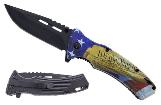 Cuchillo plegable táctico de apertura asistida We The People de 4,5"