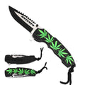 KS 1979-MM 5 inch Marijuana Leaves Outdoor Camping Tool Multifunctional Fruit Tactical Folding Knife with