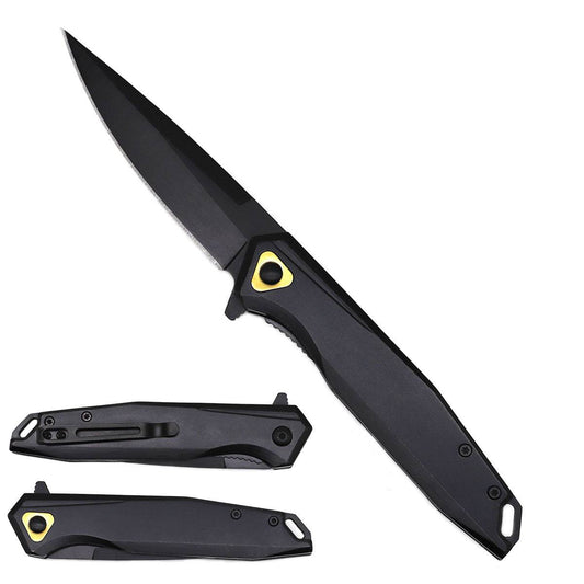 KS 6033-BK 4.5" Tactical Black Assist-Open Titanium Folding Pocket