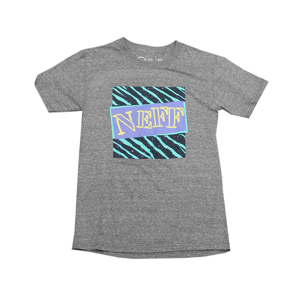 Men's Grey Heather NEFF Retro Graphic Tee T-Shirt