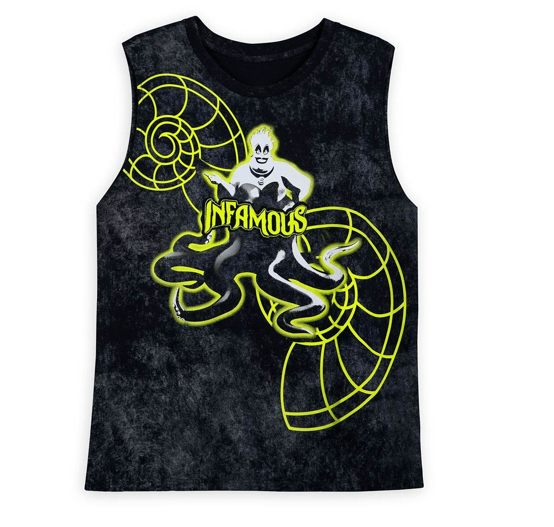 Adults Black Acid Wash Ursula Infamous Tank Top for Adults