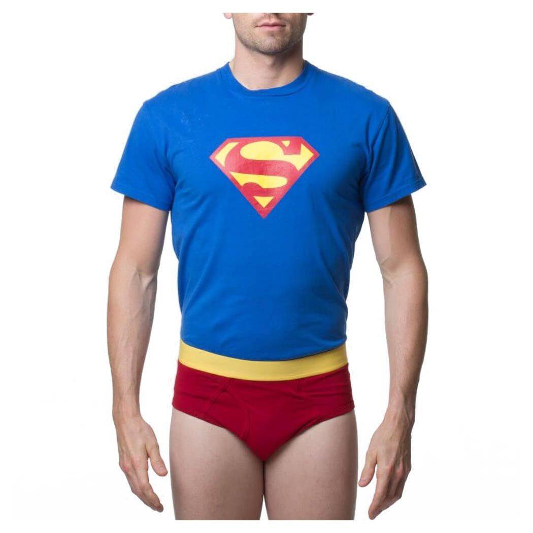 Conjunto de ropa interior para hombre DC Comics Superman Underoos camiseta y calzoncillos para hombre