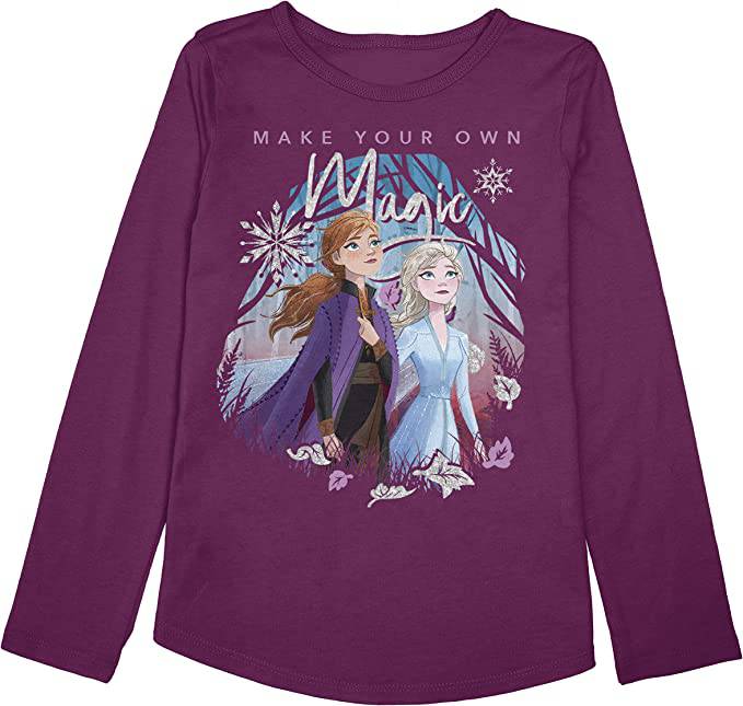 Camiseta con gráfico "Make Magic" para niña pequeña de Frozen Elsa y Anna de Disney de Jumping Beans® Camiseta 