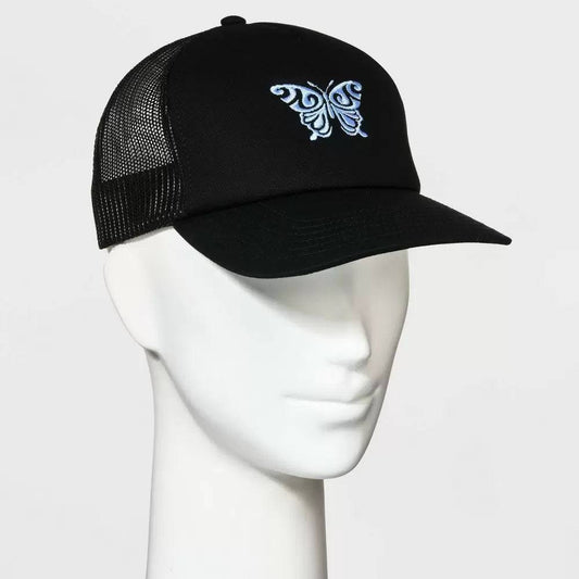 Gorra Trucker Mariposa - Negro