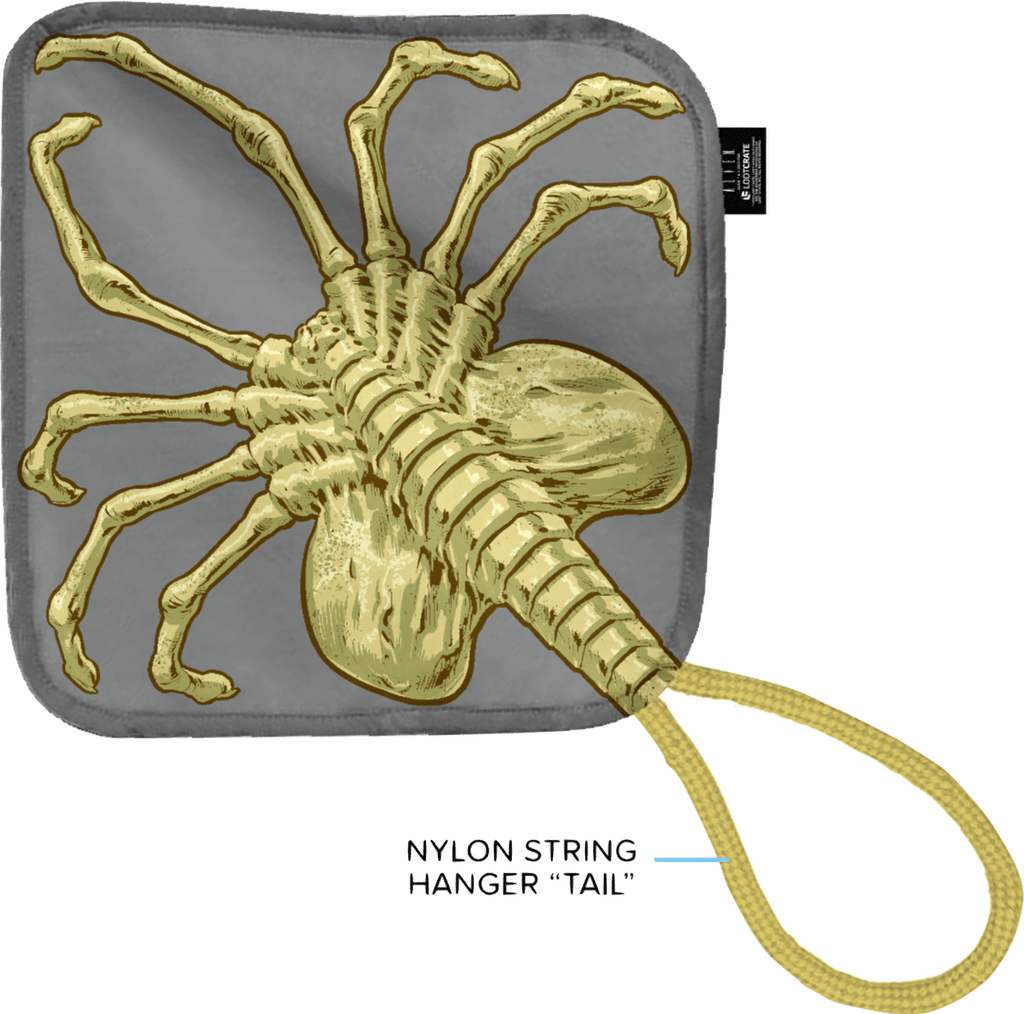 Loot Crate Alien Facehugger Face Towel with String Hanger inchTail inch