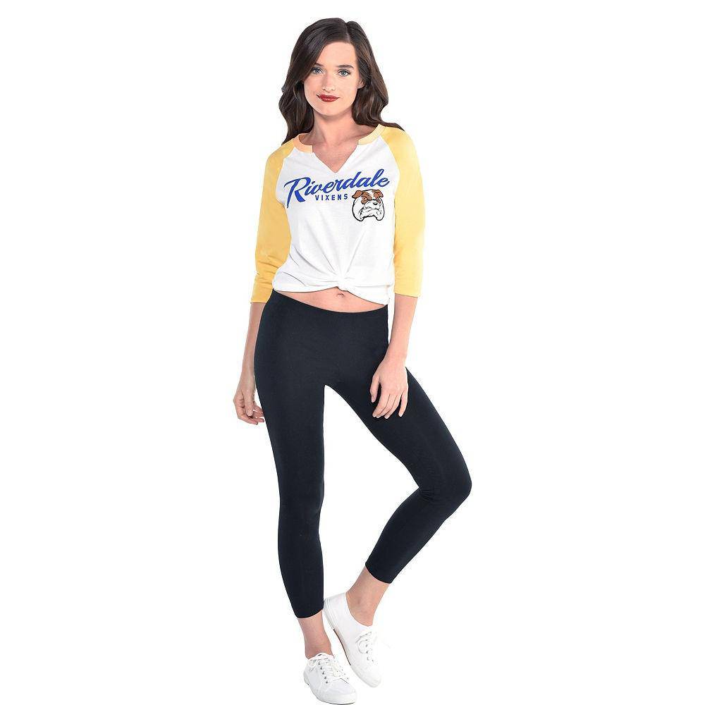 Women Junior's Riverdale Vixens Top Yellow