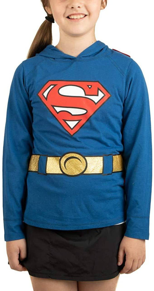 Sudadera con capucha para niñas Supergirl DC Comics con capa