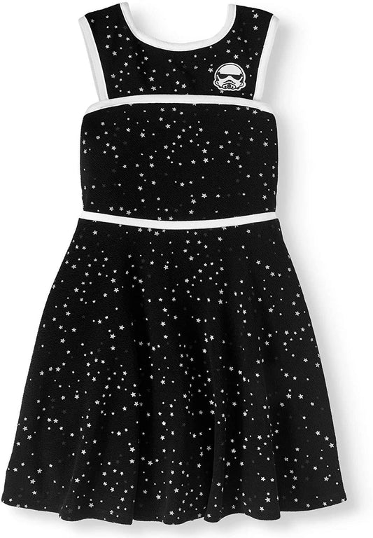 Vestido skater negro Tsum Stormtrooper de Disney Star Wars para niñas jóvenes