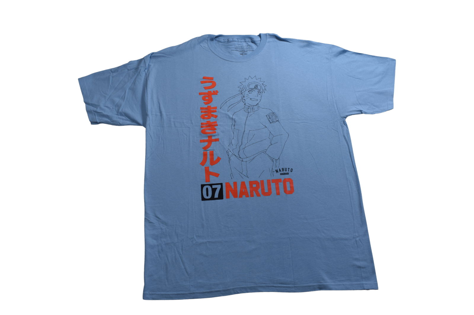 Men's Blue Heather Naruto Kakashi Team 07 Graphic Tee T-Shirt - view 3