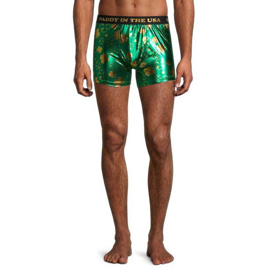 Calzoncillos tipo bóxer Green Paddy in the USA para hombre, ropa interior de regalo novedosa del Día de San Patricio