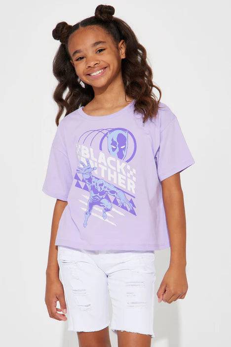 Girls' Marvel Black Panther Graphic Tee T-Shirt Purple