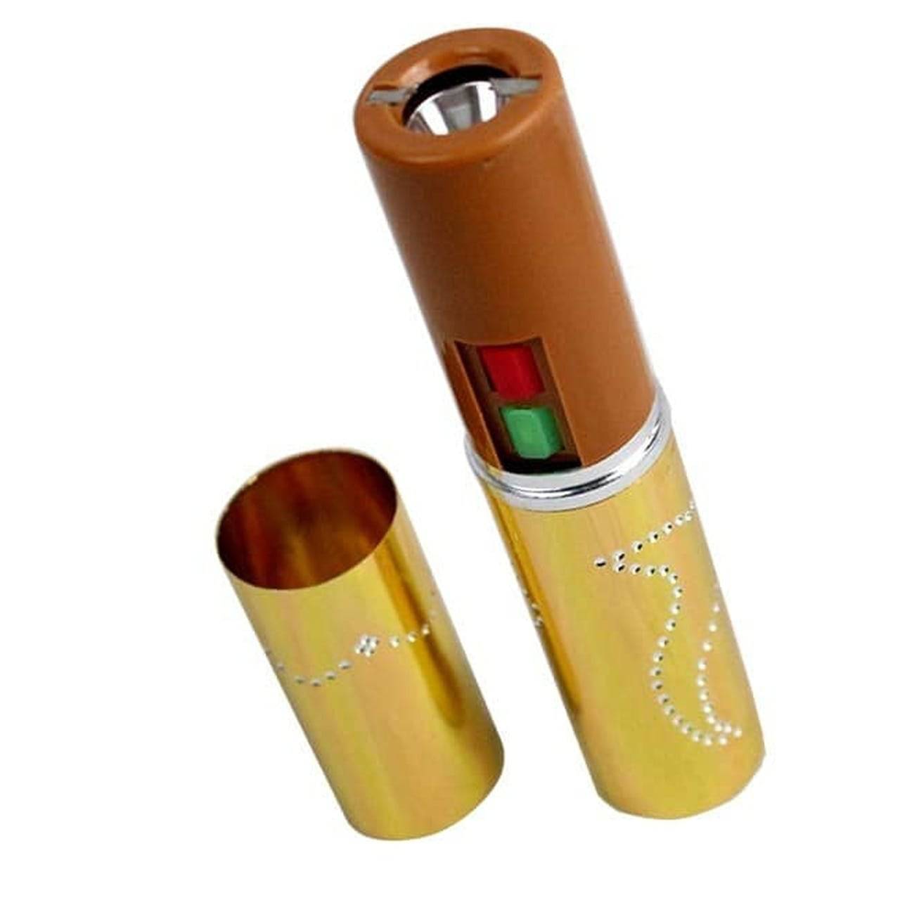 LIPSTICK STUN-GD 5 inch Gold Lipstick Stungun with Flashlight
