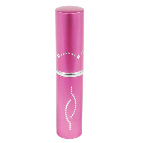 Stungun de lápiz labial rosa de 5" con linterna