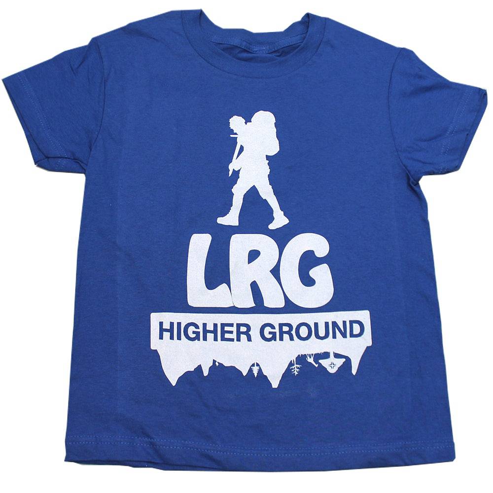 Boys Youth Blue LRG Lifted Research Higher Ground Graphic Tee T Shirt