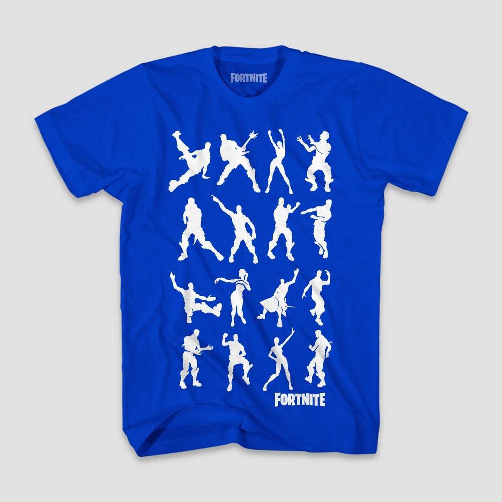 Men's Blue Fortnite Dance Dance Graphic Tee T-Shirt