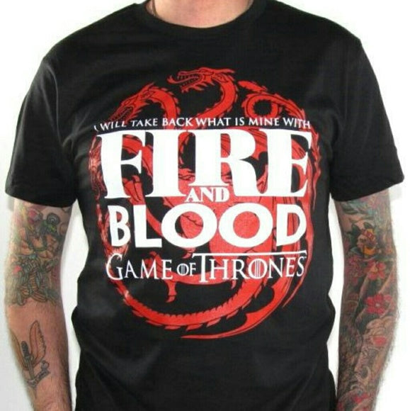 Men's Black Game of Thrones Fire and Blood Take Back Tee T-Shirt - view 2