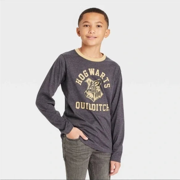 Boys' Harry Potter Quidditch Long Sleeve Graphic T-Shirt - Bladevip