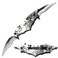 5.5 inch Folding Twin Blade Bat Knife White Pocket Folding Outdoor Camping Tool Multifunctional Fruit with