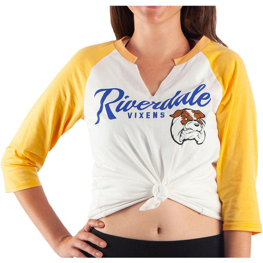 Women Junior's Riverdale Vixens Top Yellow