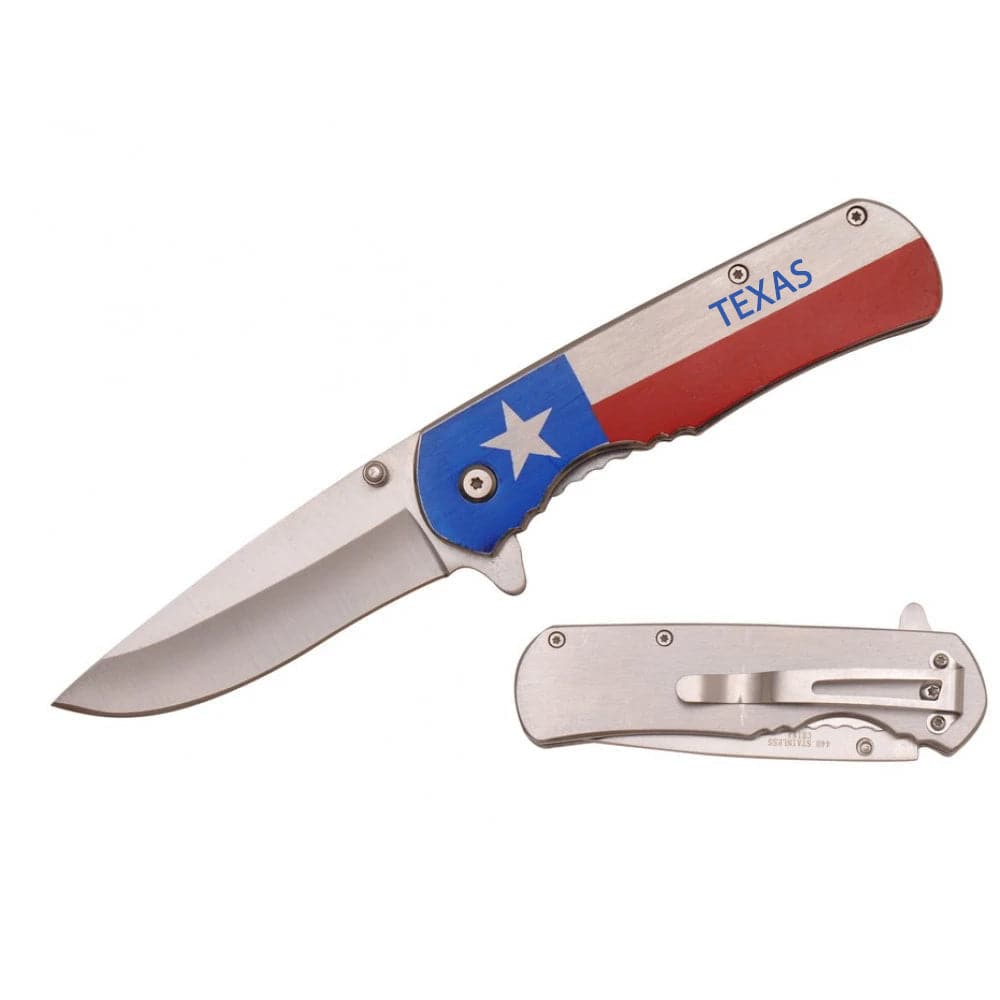 PK 1536-TX 4.5 inch Metal Handle Texas Flag Outdoor Camping Folding Pocket Tool - Multifunctional Fishing - view 2