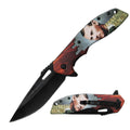 PK 3106-JJ 4.75 inch Jesse James Outdoor Camping Tool Multifunctional Fruit Folding Knife with Belt Clip