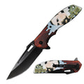 PK 3106-WE 4.75" Wyatt Earp Outdoor Camping Tool Multifunctional Fruit Folding Knife with Belt Clip