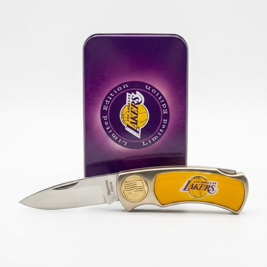 Limited Edition LA Basketball Fan Novelty Pocket Knife & Gift Tin Set (7 inch) - view 4