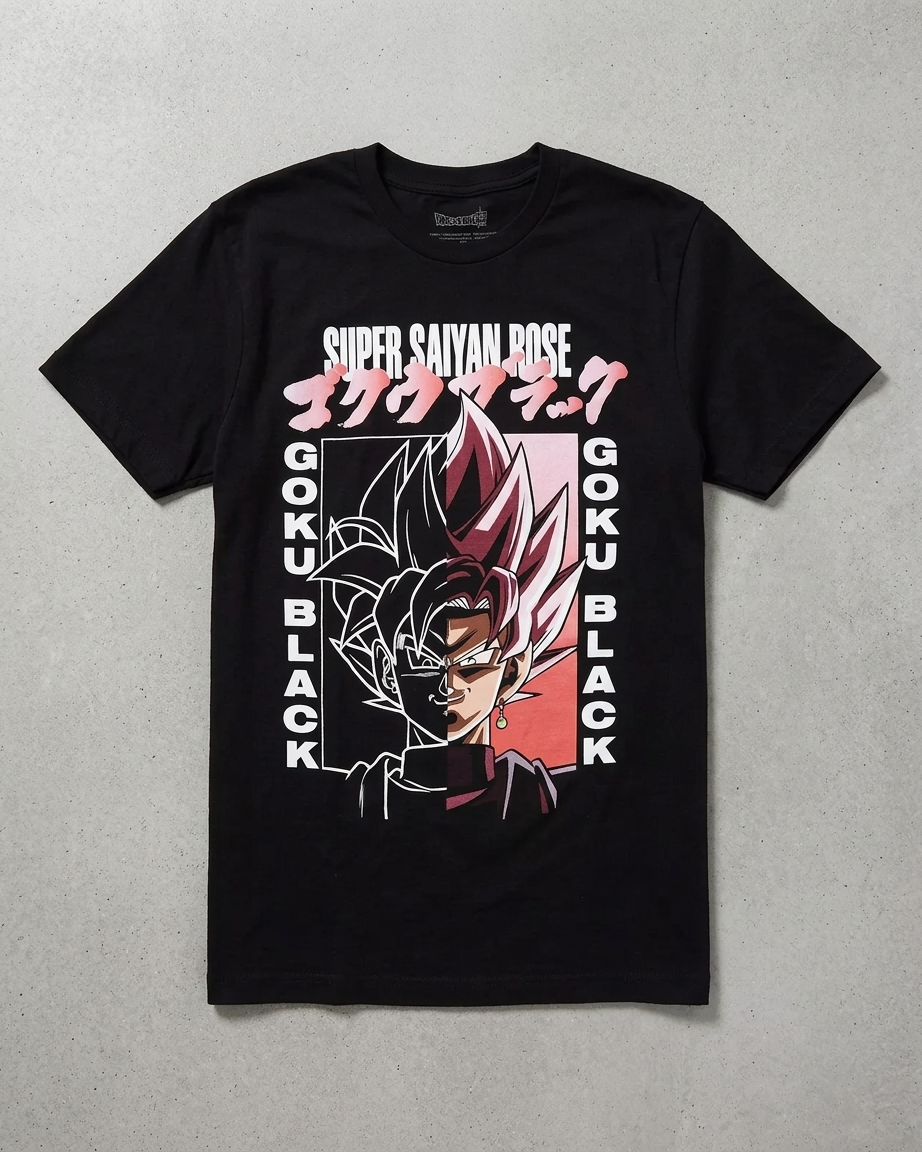 Adult Men's Unisex Dragon Ball Super Super Saiyan Rose Goku Black T-Shirt