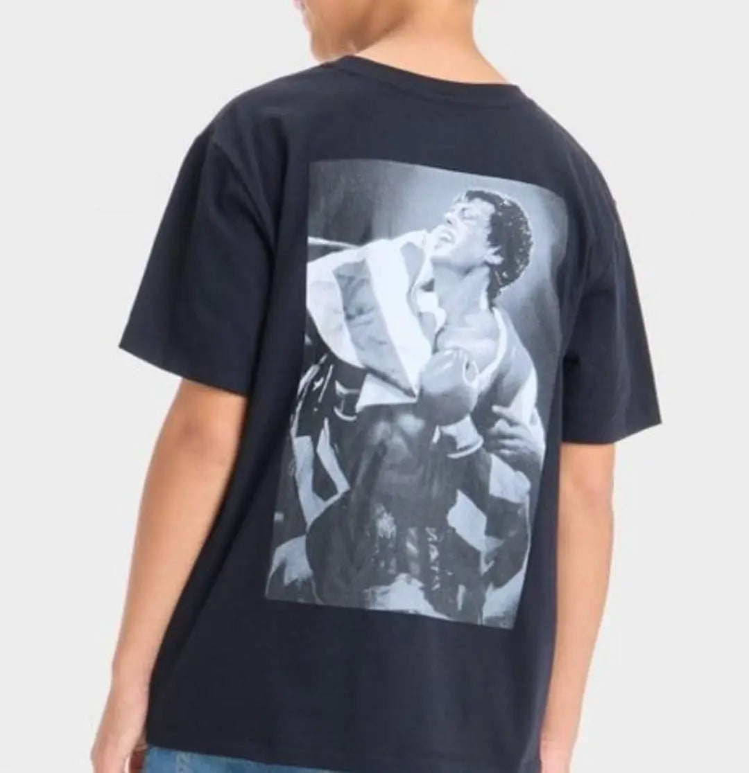 Boys' Rocky Balboa Short Sleeve Graphic T-Shirt - Black - view 2