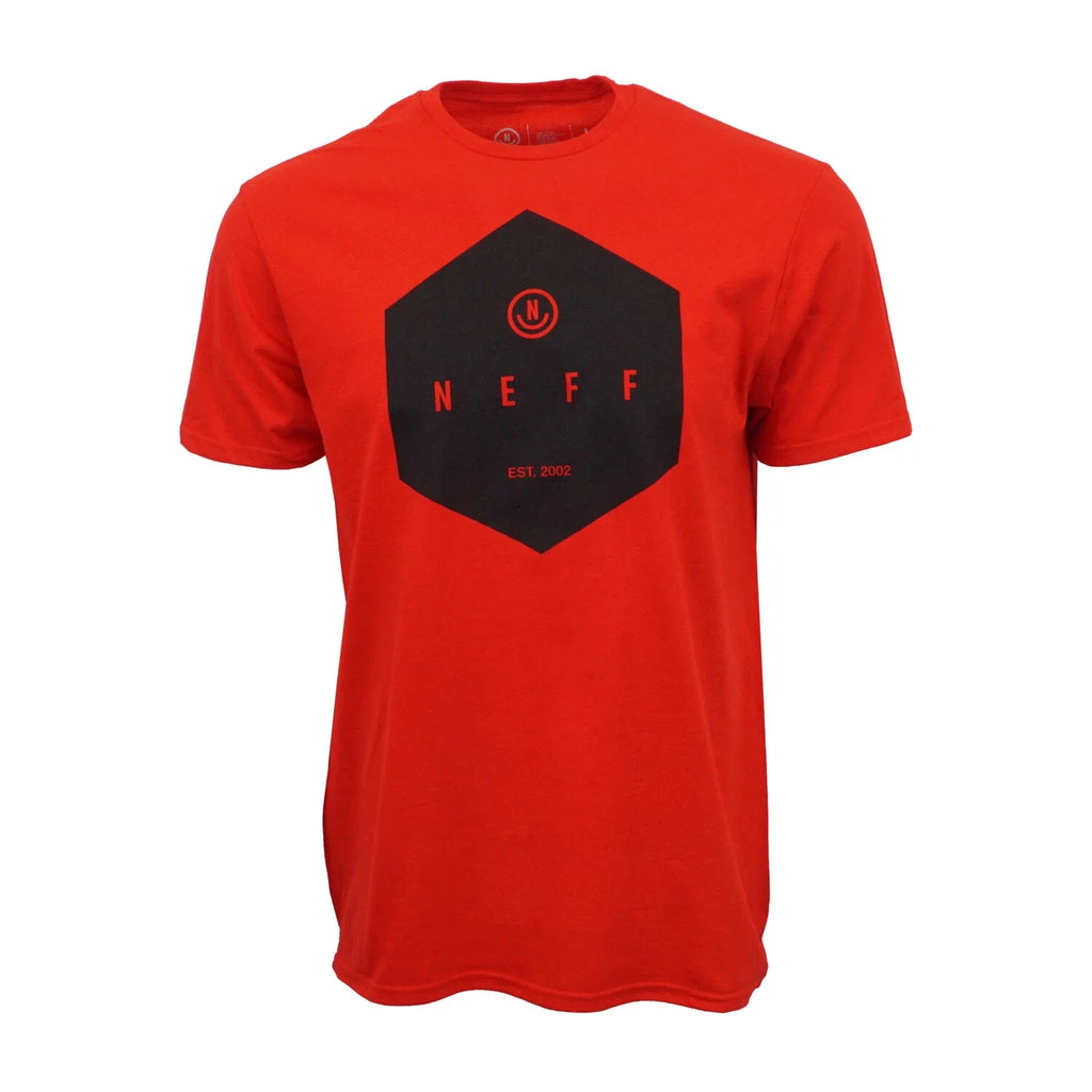 Men's Red Heather Neff EST 2002 Geometric Graphic Tee T-Shirt - view 2