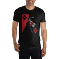 Men's DC Comics Half Harley Quinn Half Batman Graphic Tee T-Shirt