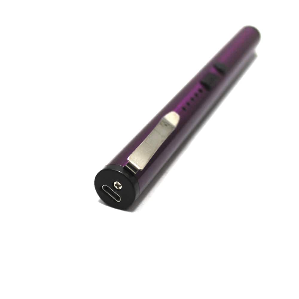 STUN PEN-PP Pistola paralizante con carga USB, color morado, alta potencia, 100 kv