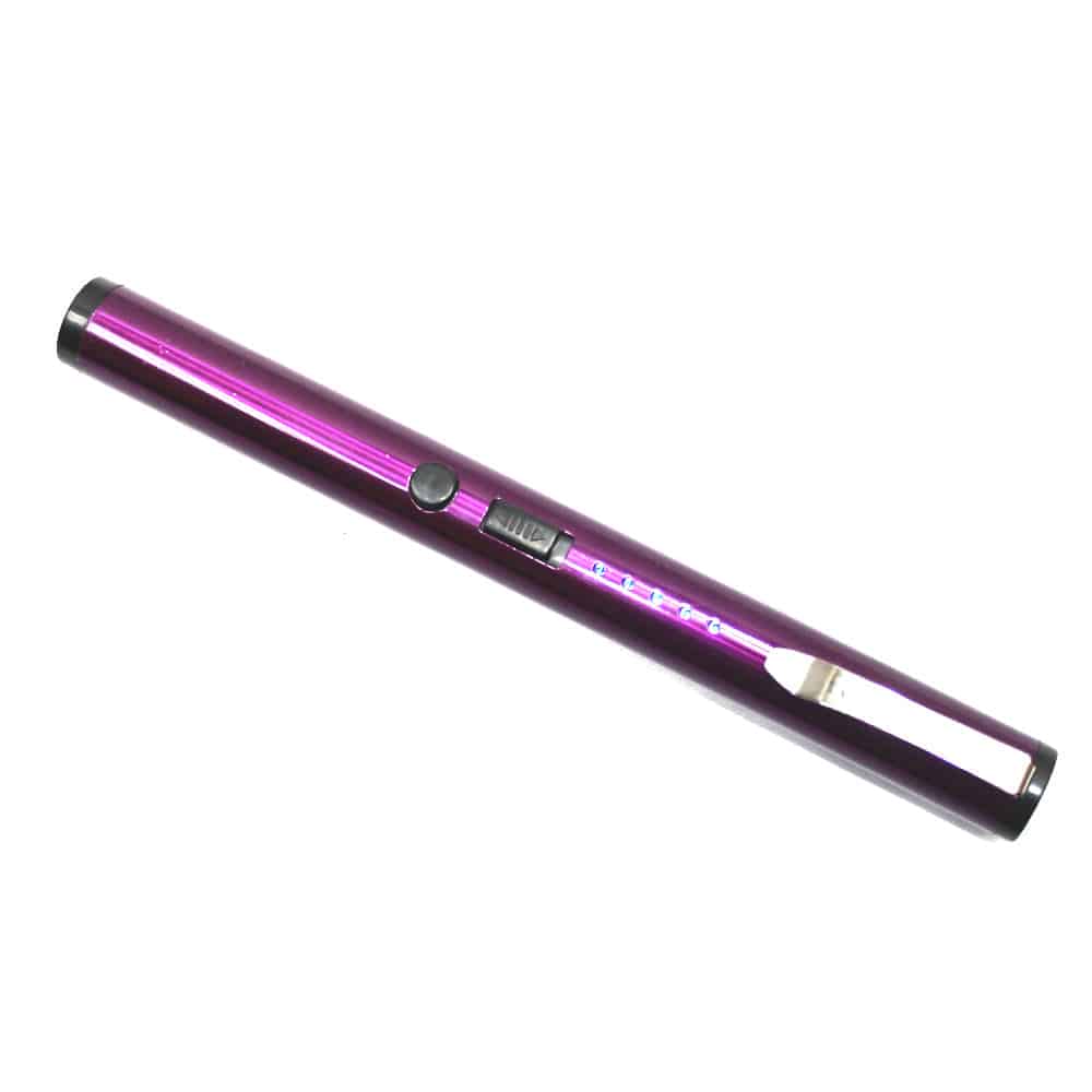 STUN PEN-PP Pistola paralizante con carga USB, color morado, alta potencia, 100 kv