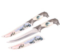 T 224851-1 13 3/4 inch Wolf Dagger with White Scabbard