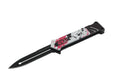 T 27018-JK4 4.5 inch Outdoor Camping Tool Multifunctional Fruit Knife - Red & White Print Handle