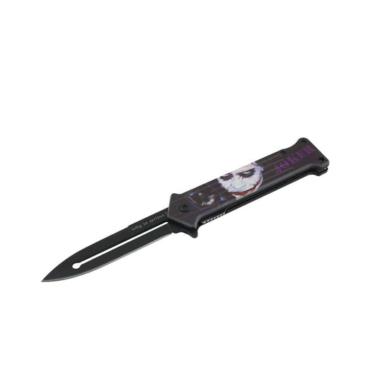 T 27018-JK6 4.5" Assist-Open Knife - Clown Fantasy Style Print Handle