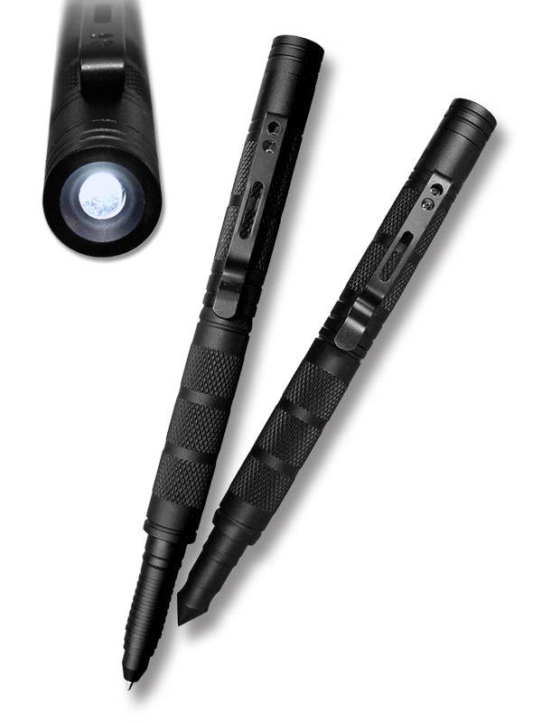 Black Tactical Pen Tactical Pen: Emergency Glass Breaker, LED Flashlight